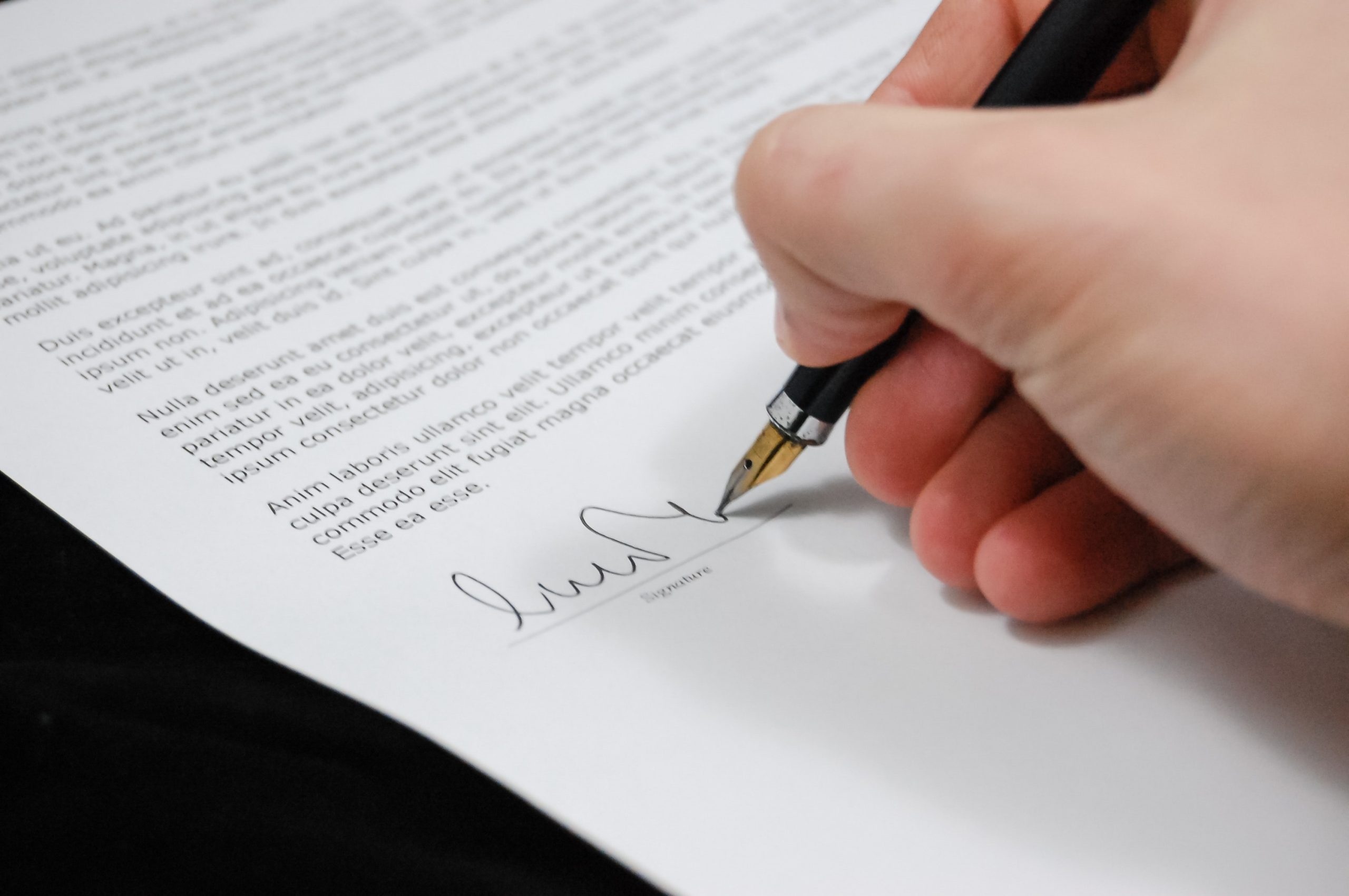Notary public certifying a document in Oakville