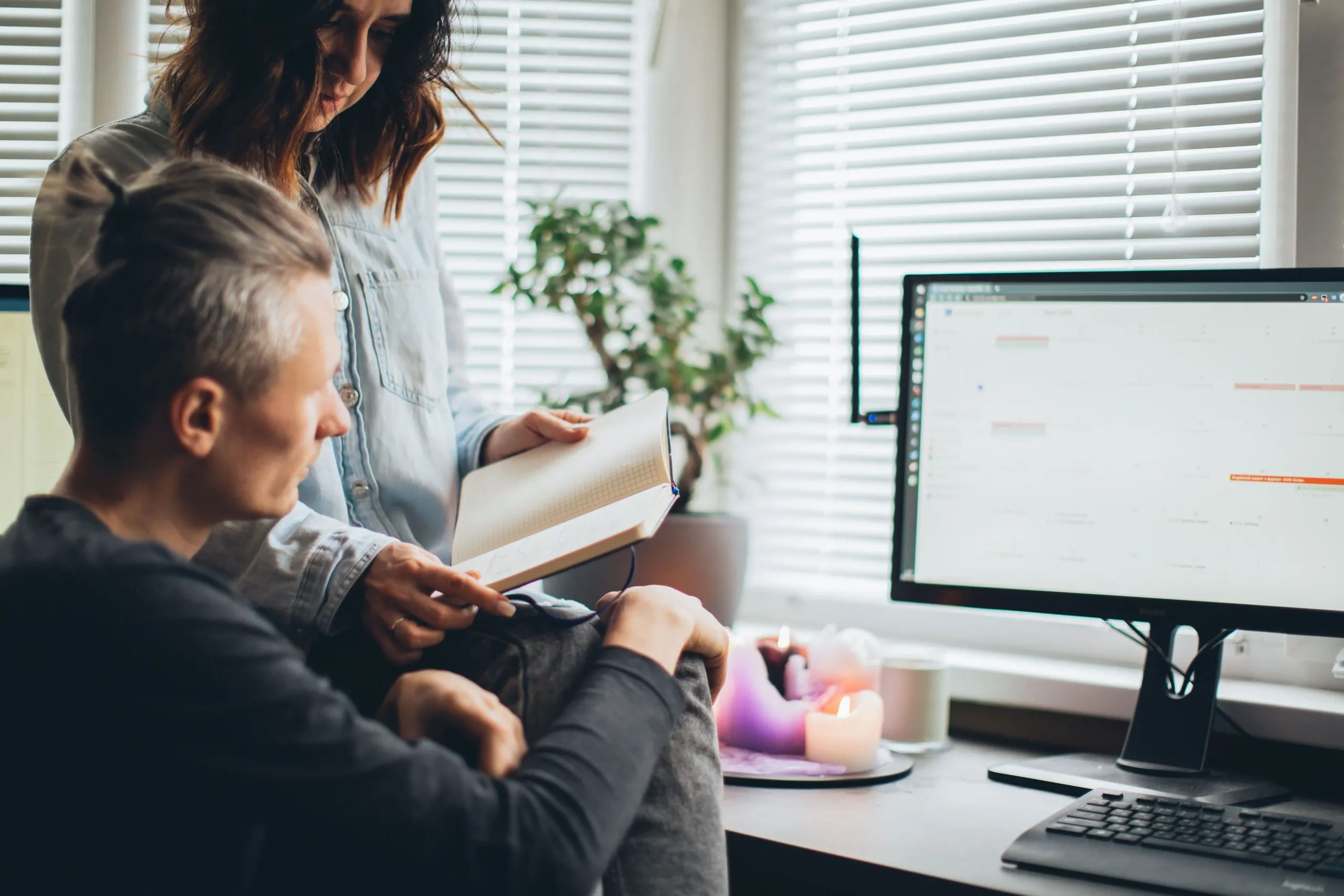 Couple reviewing their home closing costs together