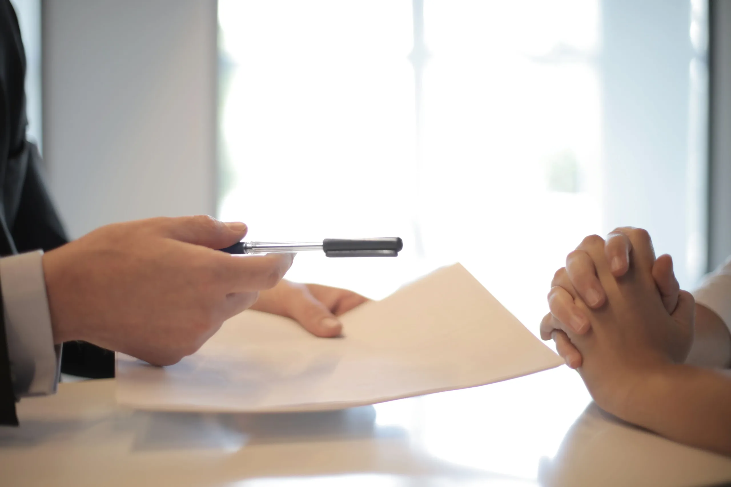 Person signing a last will and testament document
